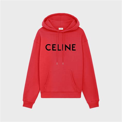 celine loose hoodie in cotton|celine cotton fleece hoodie.